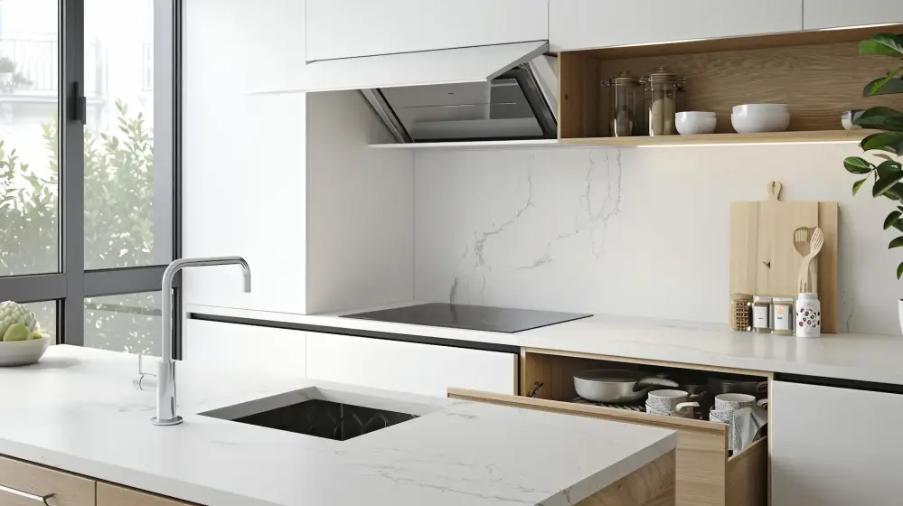 Plan de travail quartzite à Seneffe